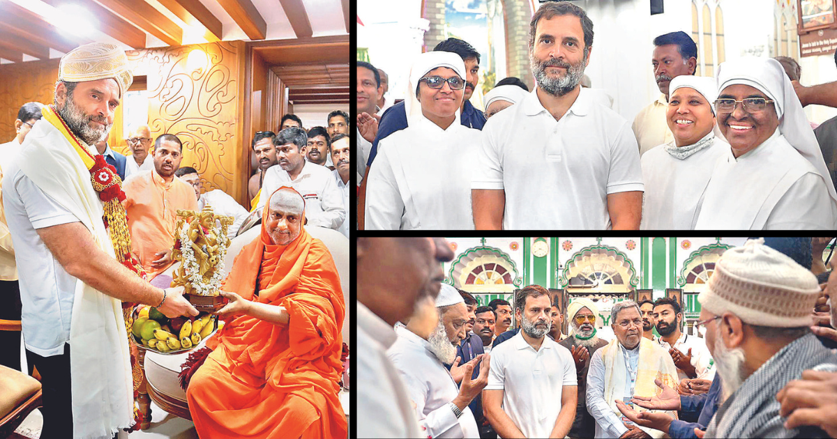 Bharat Jodo Yatra: In a day, RaGa visits mutt, mosque and church